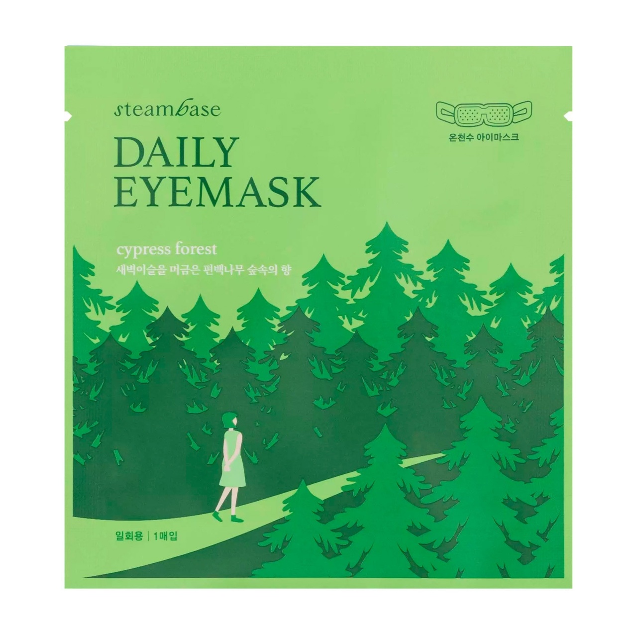 steambase, Daily Eyemask Cypress Forest, mască zilnică pentru ochi, 1 buc