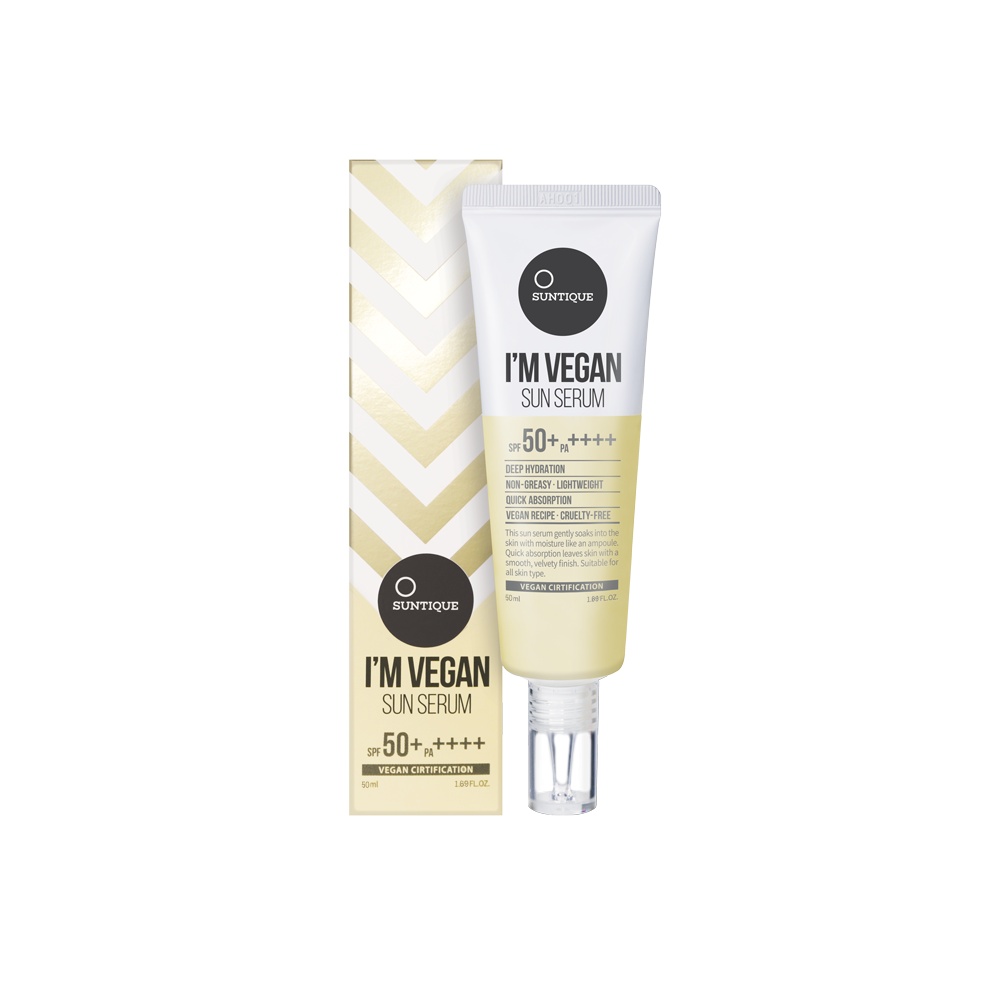 Suntique, I\'M Vegan Sun Serum, cremă ușoară cu protecție solară cu SPF50+ PA++++, 50 ml - 1 | YEO