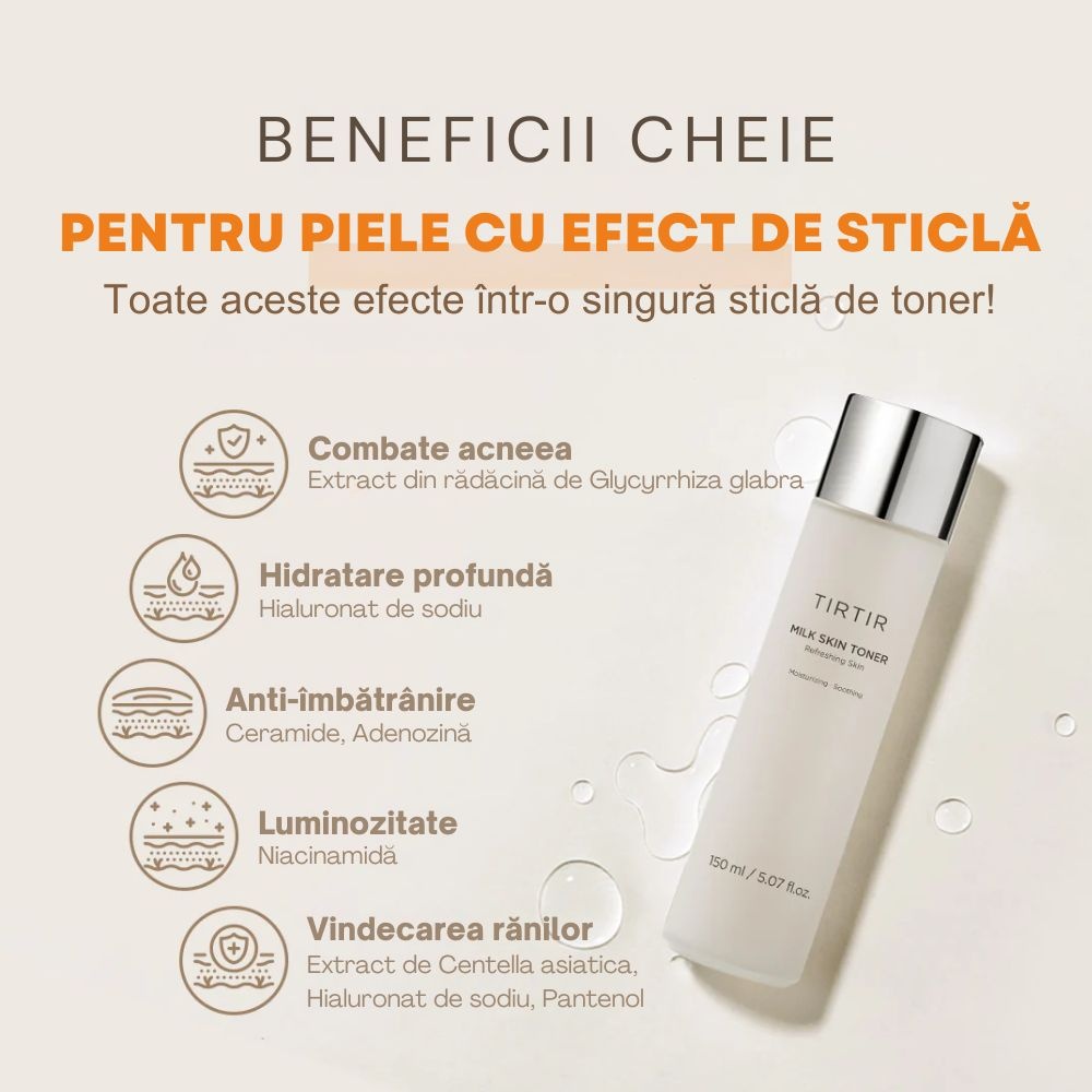 TIRTIR, Milk Skin Toner, toner hidratant, 150 ml - 3 | YEO