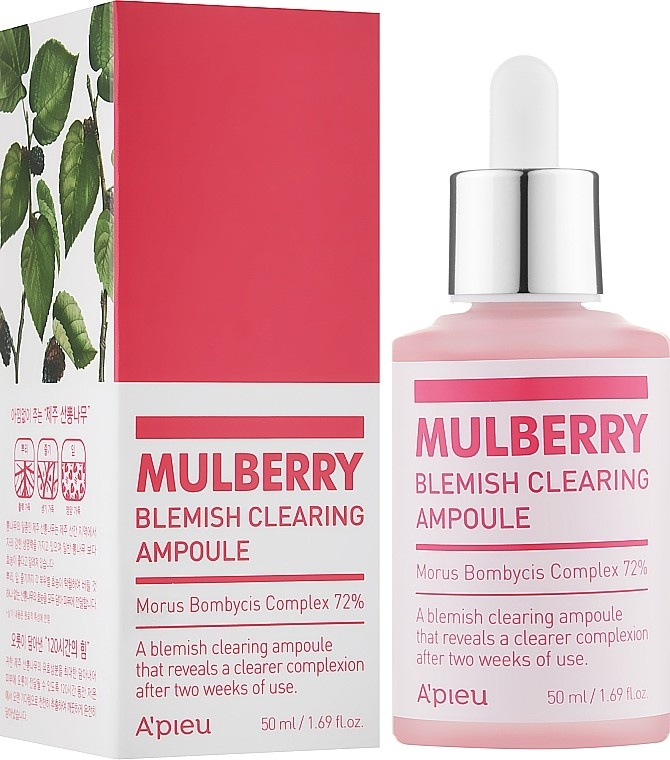 A´PIEU, Mulberry Blemish Clearing Ampoule, esență pentru față, 50 ml