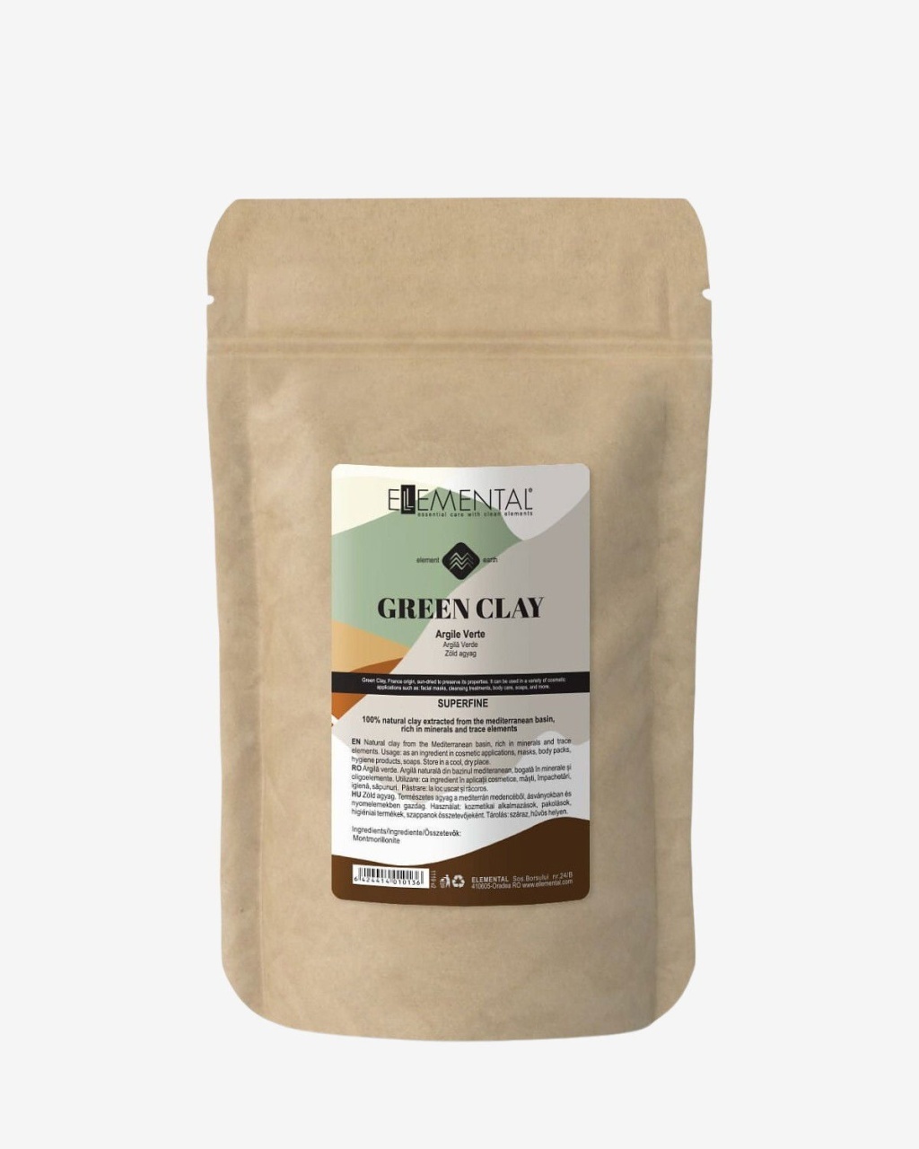 Ellemental, Argilă Verde, 100 g