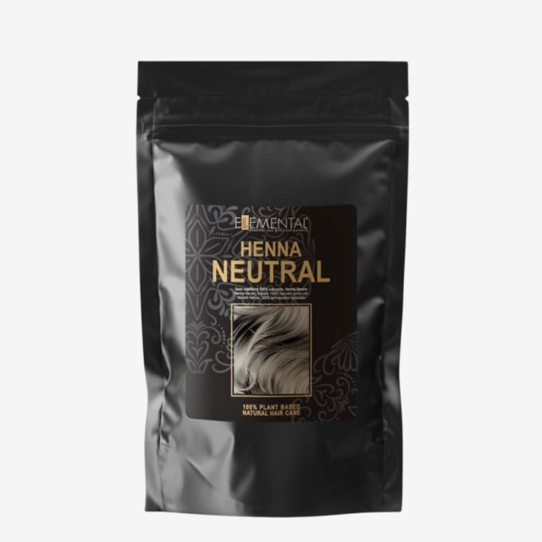 Ellemental, Îngrijire pentru păr 100% naturală Henna Neutru Bio, 100 g