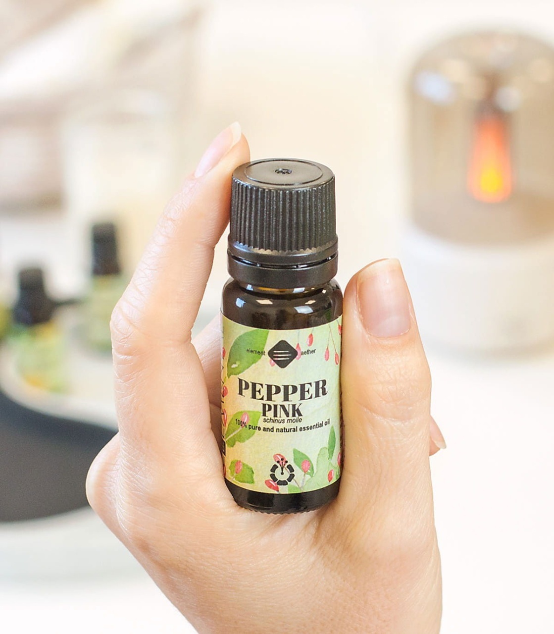 Ellemental, Ulei esențial de Piper roz, 10 ml - 2 | YEO