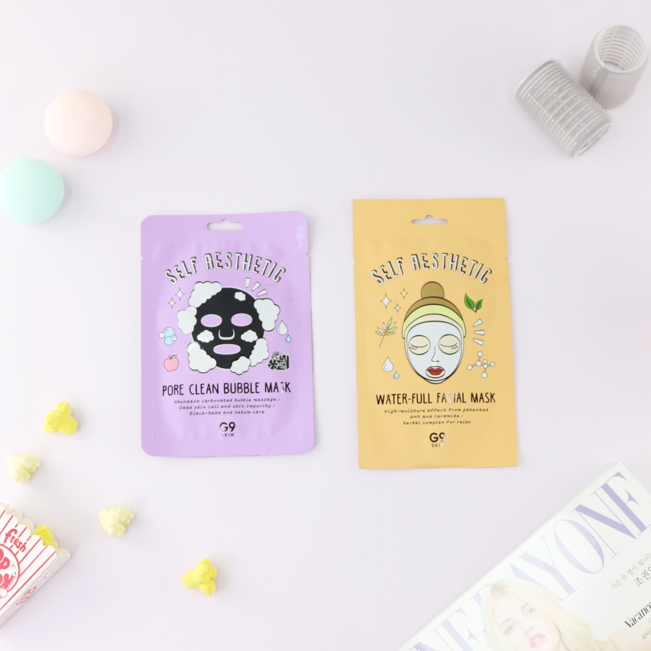G9SKIN, Self Aesthetic Pore Clean Bubble Mask, mască de față, 23 g