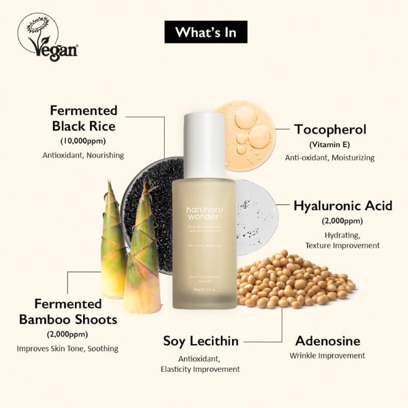 Haruharu Wonder, Black Rice Hyaluronic Anti-wrinkle Serum, ser anti-riduri, 50 ml - 3 | YEO