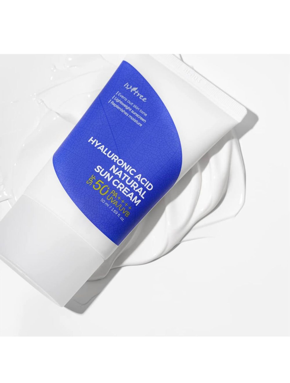 ISNTREE, Hyaluronic Acid Natural Sun Cream, crema cu protecție solară cu acid hialuronic, 50 ml - 1 | YEO
