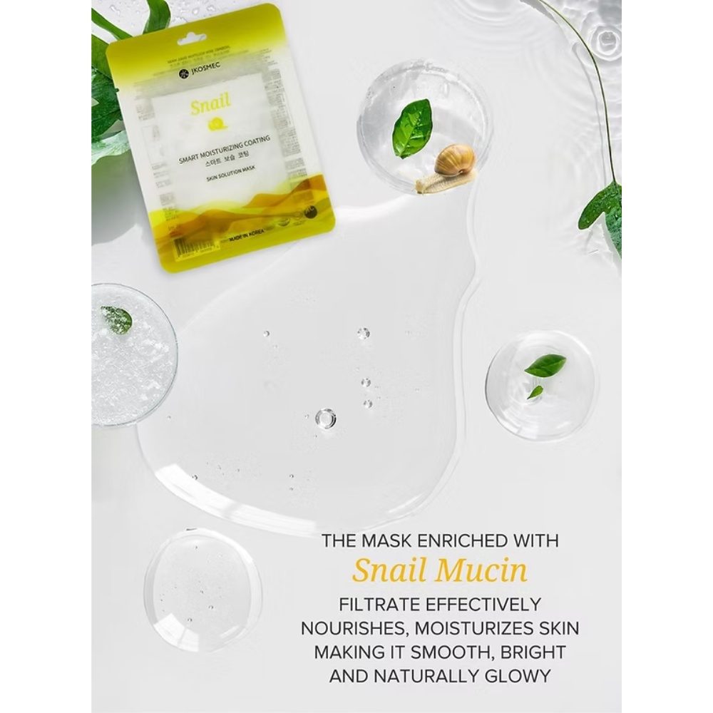 Jkosmec, Skin Solution Snail Mask, mască cu melc, 25 ml