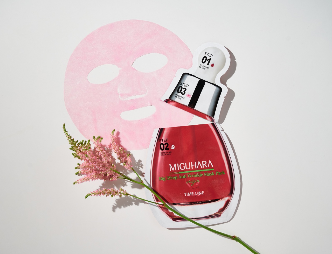 Miguhara, Big 3 Step Anti-Wrinkle Mask Pack Origin, pachet de măști anti-rid în 3 pași 1, set