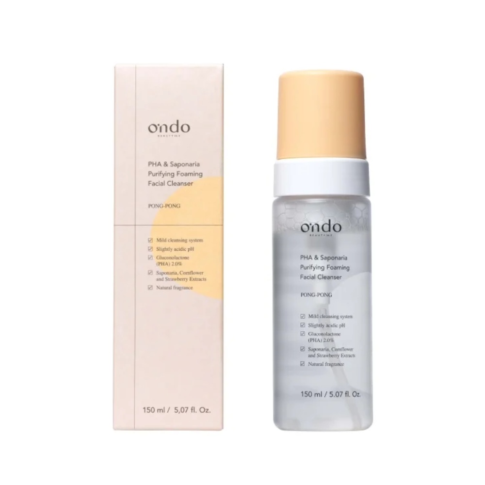 Ondo Beauty 36.5, Pha & Saponaria Purifying Foaming Cleanser, spumă purificatoare cu Pha și saponaria, 150 ml - 1 | YEO