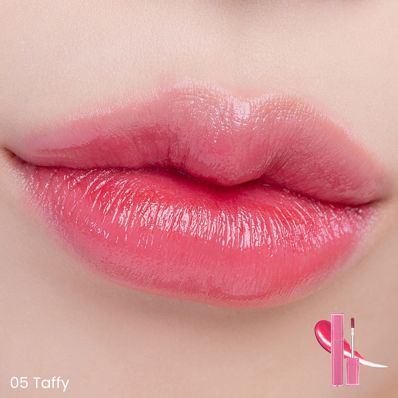 Rom&nd, Dewyful Water Tint - Water Lip Tint - 05 Taffy , gloss de buze pentru volum, 5 g - 1 | YEO