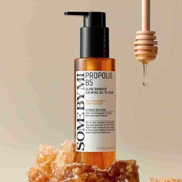 SOMEBYMI, Propolis B5 Glow Barrier Calming Oil to Foam, ulei de calmare, 120 ml