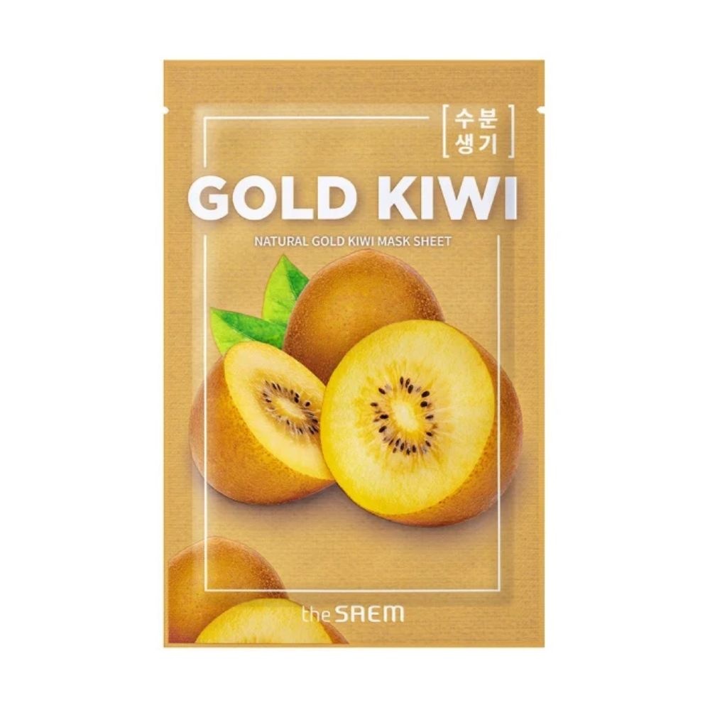 THE SAEM, Natural Gold Kiwi Mask Sheet, mască tip foaie cu kiwi gold , 21 ml