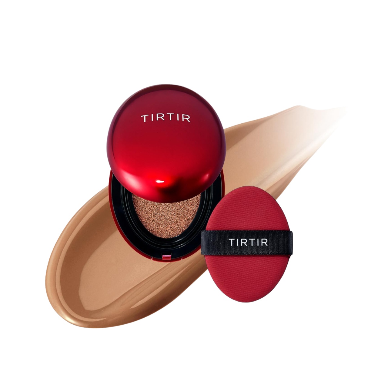 TIRTIR, Mask Fit Red Mini Cushion SPF 40, 37C Almond, fond de ten, 4.5 g - 1 | YEO
