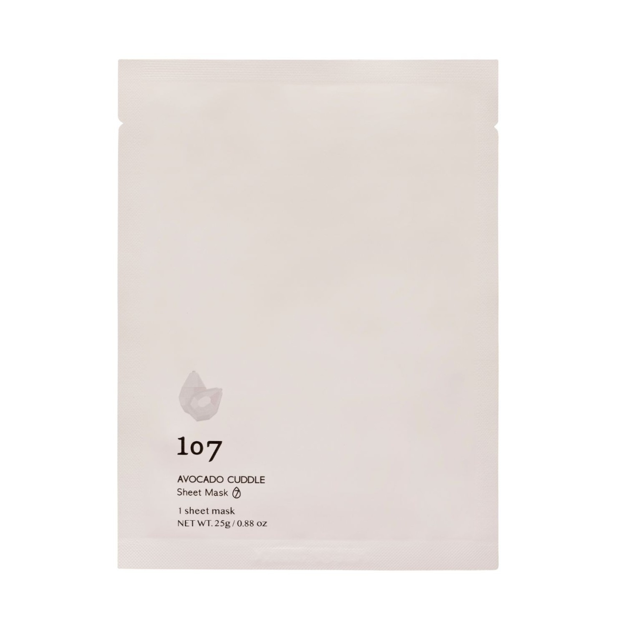 107 Beauty, Avocado Cuddle, mască de față cu avocado din bumbac, 25 g