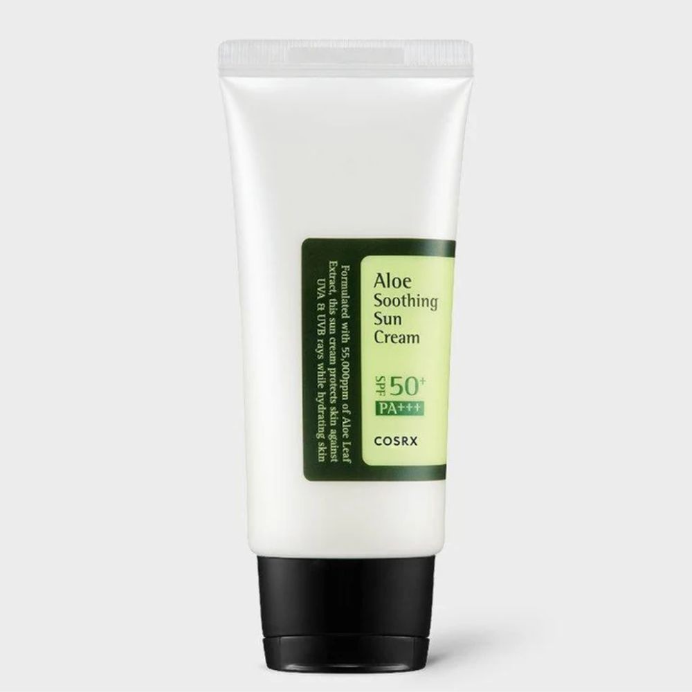 COSRX, Aloe Soothing Sun Cream SPF50 PA+++, protecție solară pentru ten cu Aloe, 50 ml
