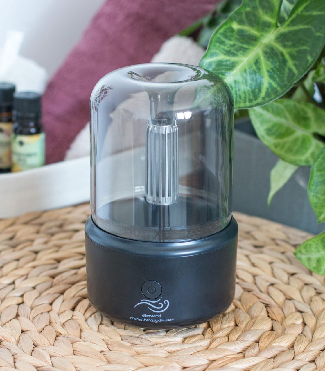 Ellemental, Difuzor de aromaterapie cu ultrasunete, Candlelight negru