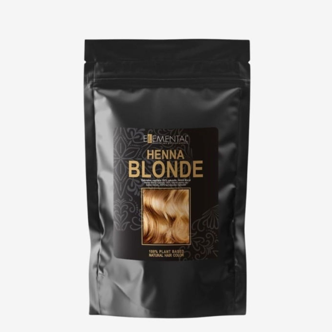 Ellemental, Vopsea de păr 100% naturală Henna Blond, 100 g