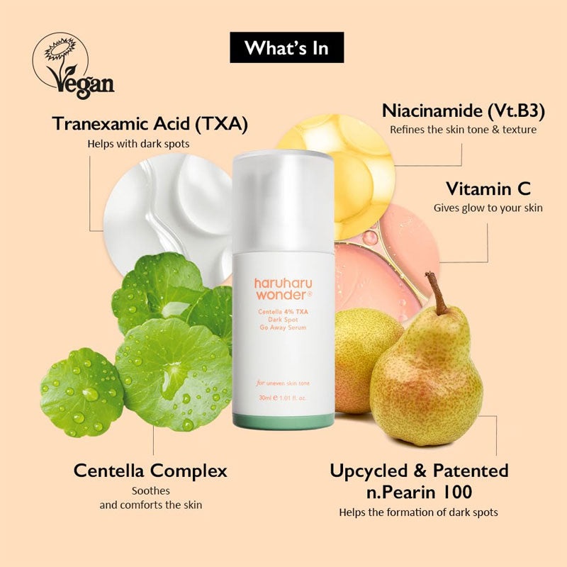 Haruharu Wonder, Centella 4% TXA Dark Spot Go Away Serum, gel regenerator, 30 ml