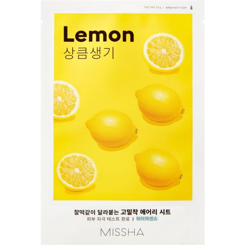 MISSHA, Airy Fit Sheet Mask (Lemon), mască airy fit - lămâie, 19 g