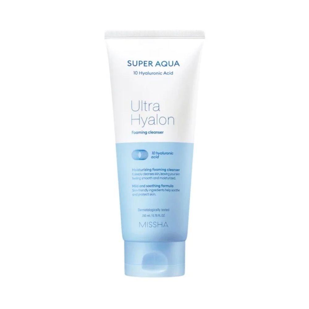 MISSHA, Super Aqua Ultra Hyaluron Foaming Cleanser, spumă de curățare , 200 ml