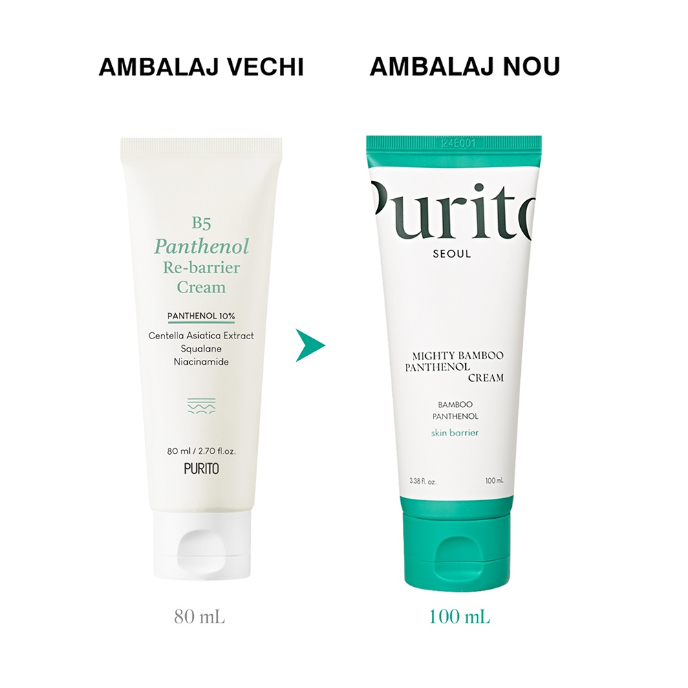 PURITO SEOUL, Mighty Bamboo Panthenol Cream , crema de fata cu pantenol, 100 ml - 2 | YEO
