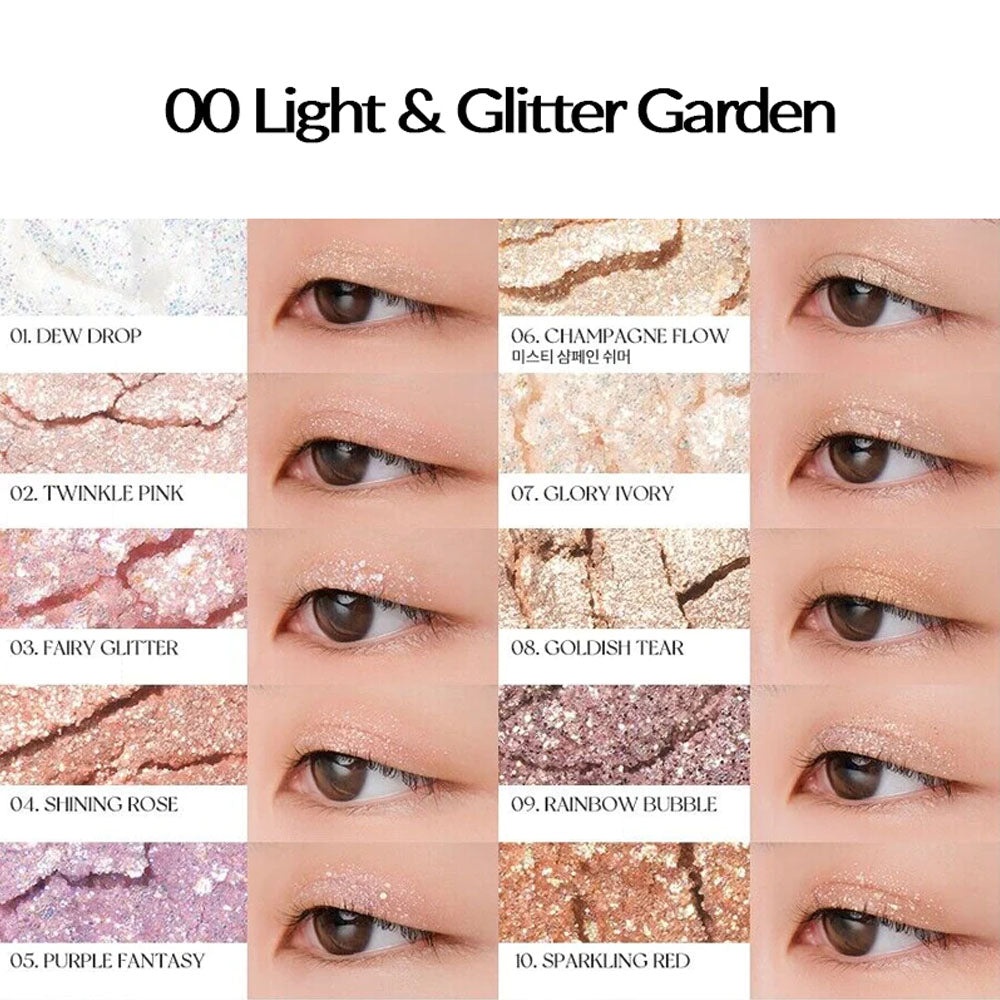 Rom&nd, Better Than Palette - Eye Shadow Palette - 00 Light & Glitter Garden, fard de pleoape , 8 g - 1 | YEO