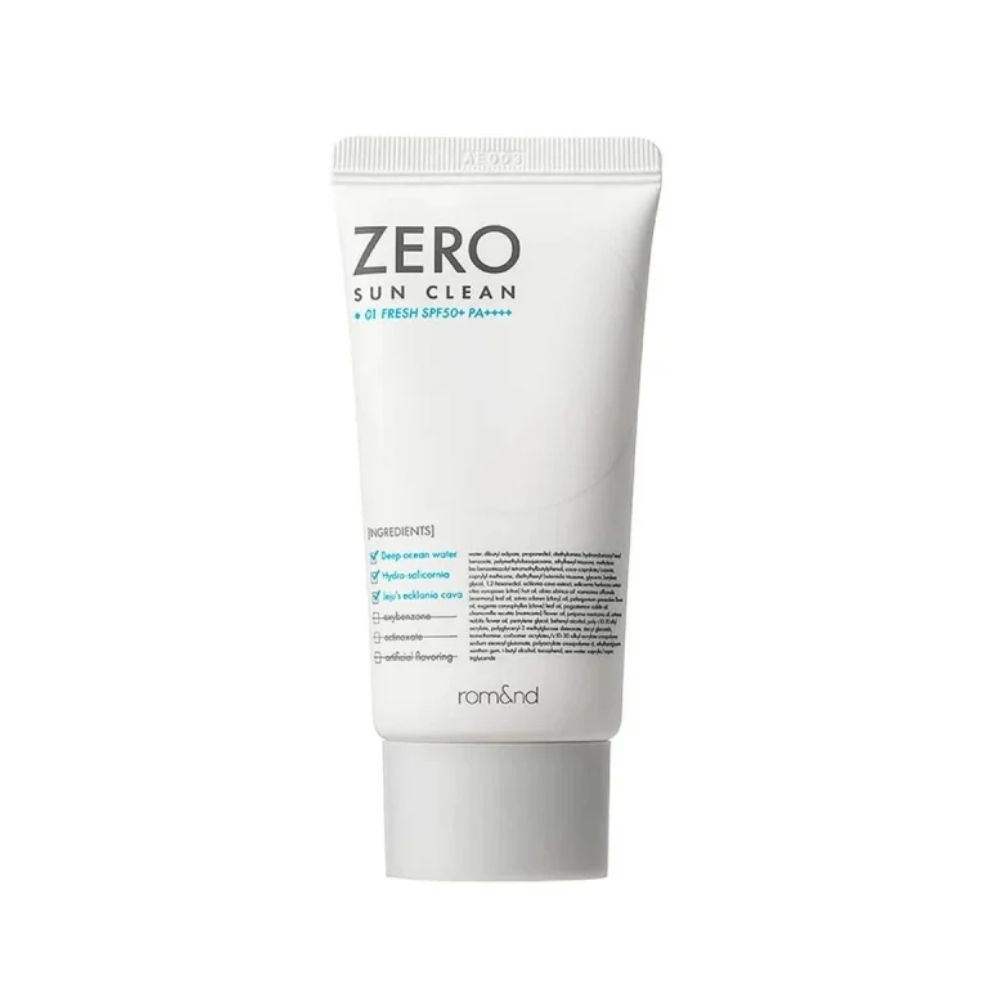 Rom&nd, Zero Sun Clean SPF50+ PA++++ - Light Filter Cream - 01 Fresh , cremă cu protecție solară , 50 ml