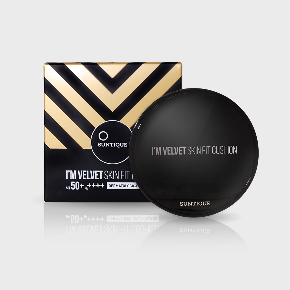 Suntique, I\'M Velvet Skin Fit Cushion, crema BB cushion pentru piele de catifea, 12 g - 3 | YEO