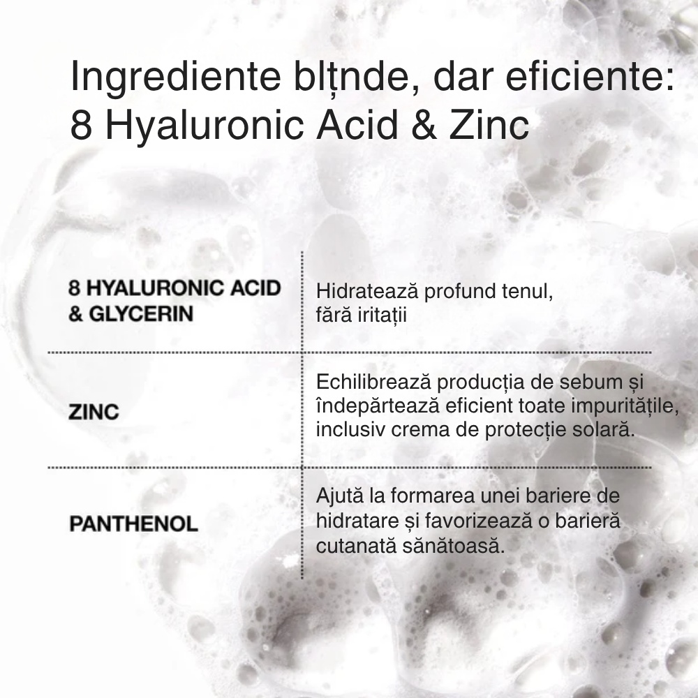 ANUA, 8 Hyaluronic Acid Hydrating Gentle Foaming Cleanser, cleanser hidratant și blând cu 8 tipuri de acid hialuronic, 150 ml - 3 | YEO
