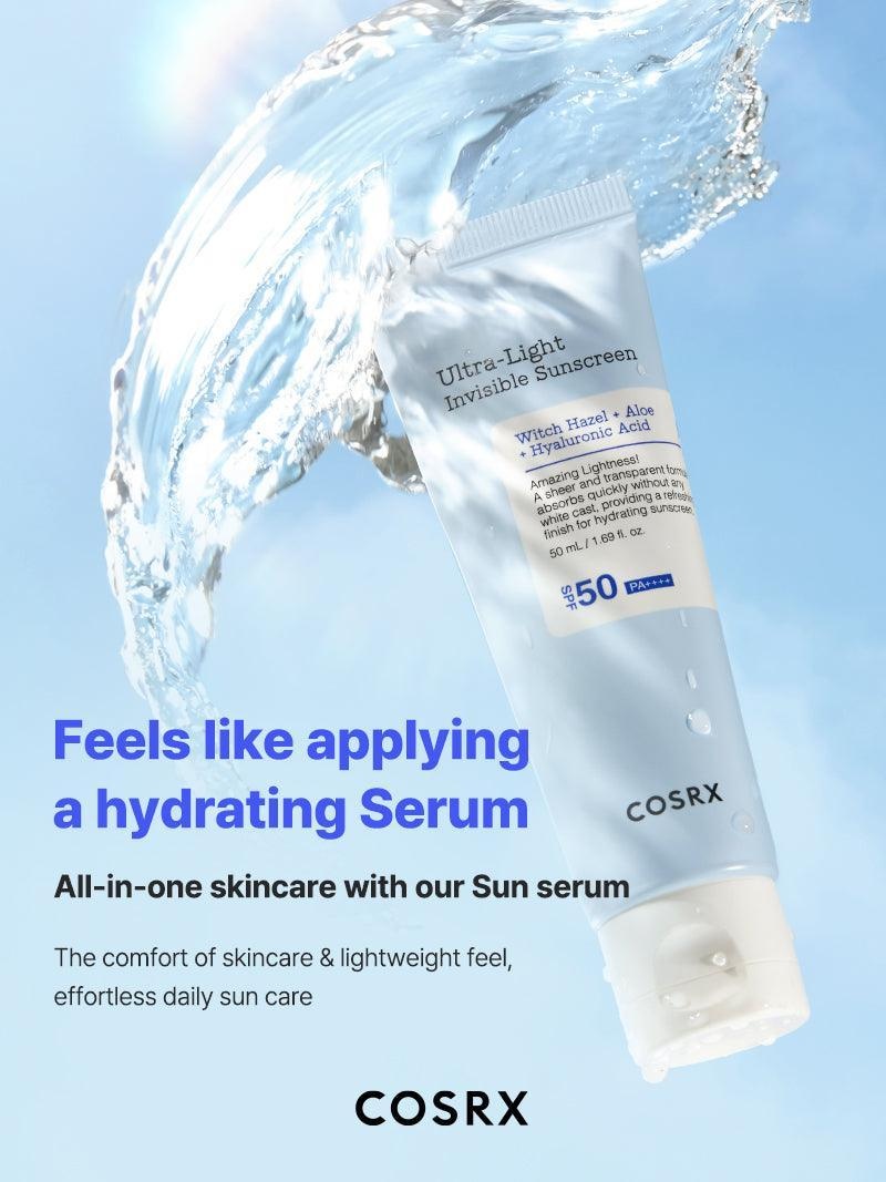 COSRX, Ultra Light Invisible Sunscreen, protecție solară pentru ten cu textură ușoară, 50 ml - 1 | YEO