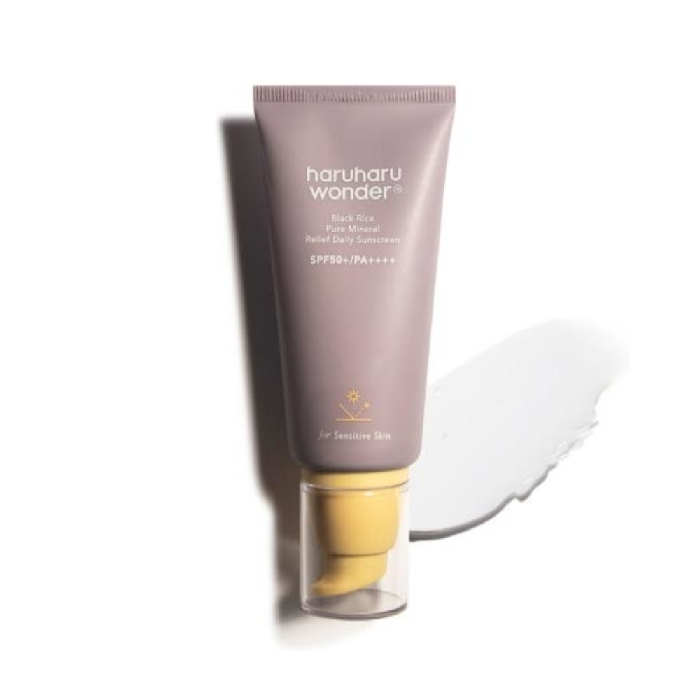 Haruharu Wonder, Black Rice Pure Mineral Relief Daily Sunscreen SPF50+ , cremă cu protecție solară, 50 ml - 1 | YEO