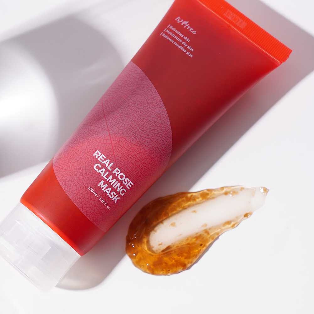 ISNTREE, Real Rose Calming Mask, mască exfoliantă cu efect de calmare, 100 ml