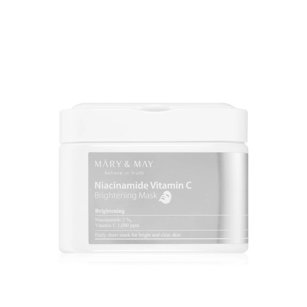 Mary&amp;May, Niacinamide Vitamin C Brightening Mask, masti cu niacinamide si vitamina c, 30 buc