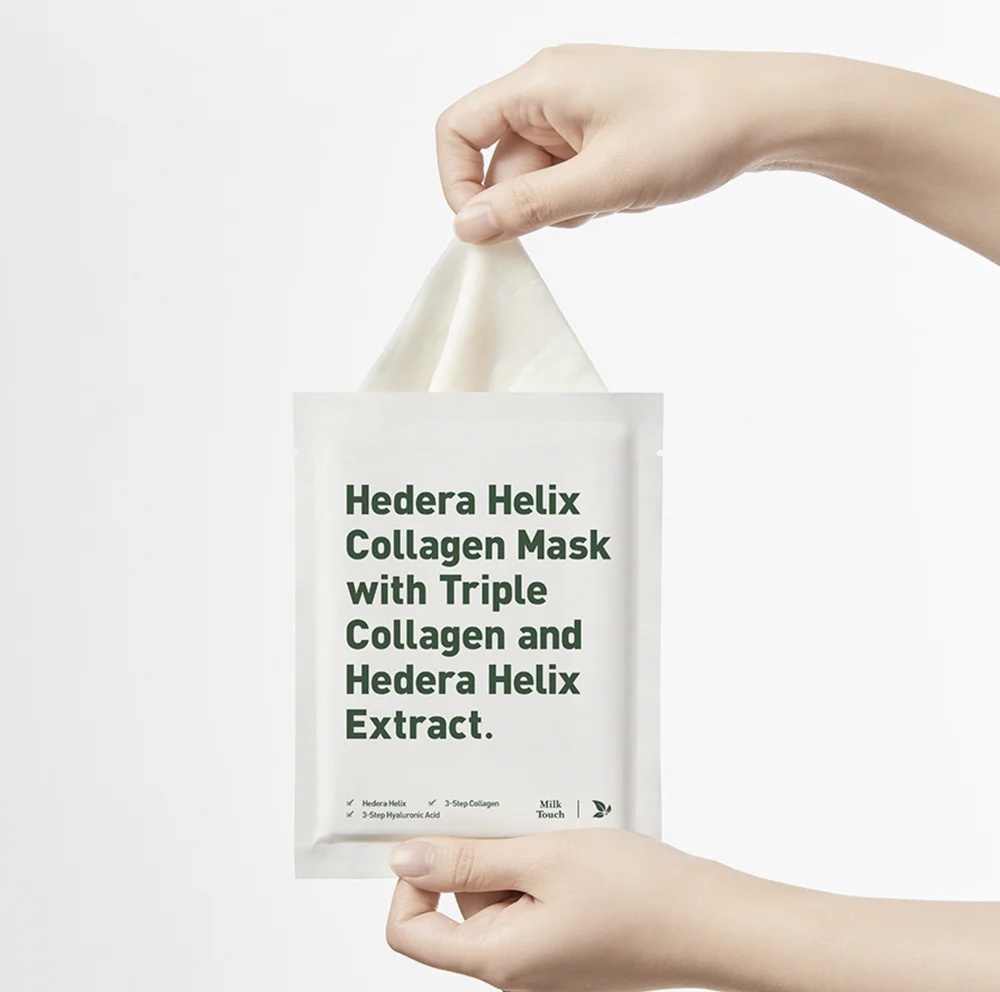 Milk Touch, 5 Units Box Hedera Helix Collagen Mask, cutie cu 5 măști cu colagen, set - 1 | YEO