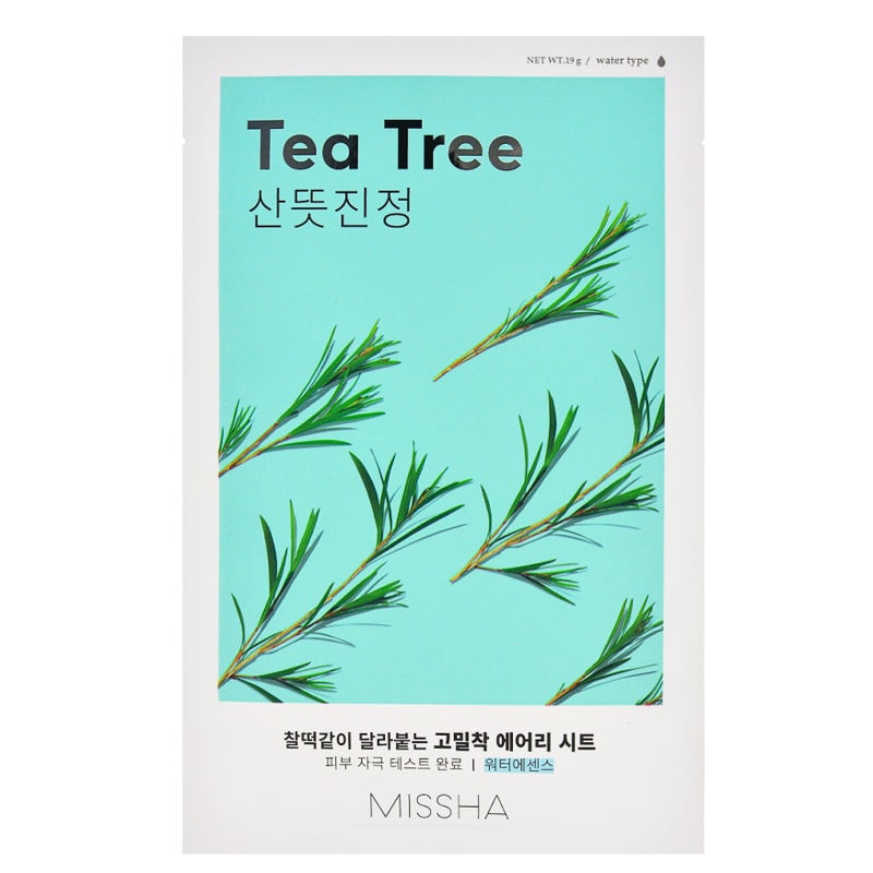 MISSHA, Airy Fit Sheet Mask (Tea Tree), mască airy fit - arbore de ceai, 19 g
