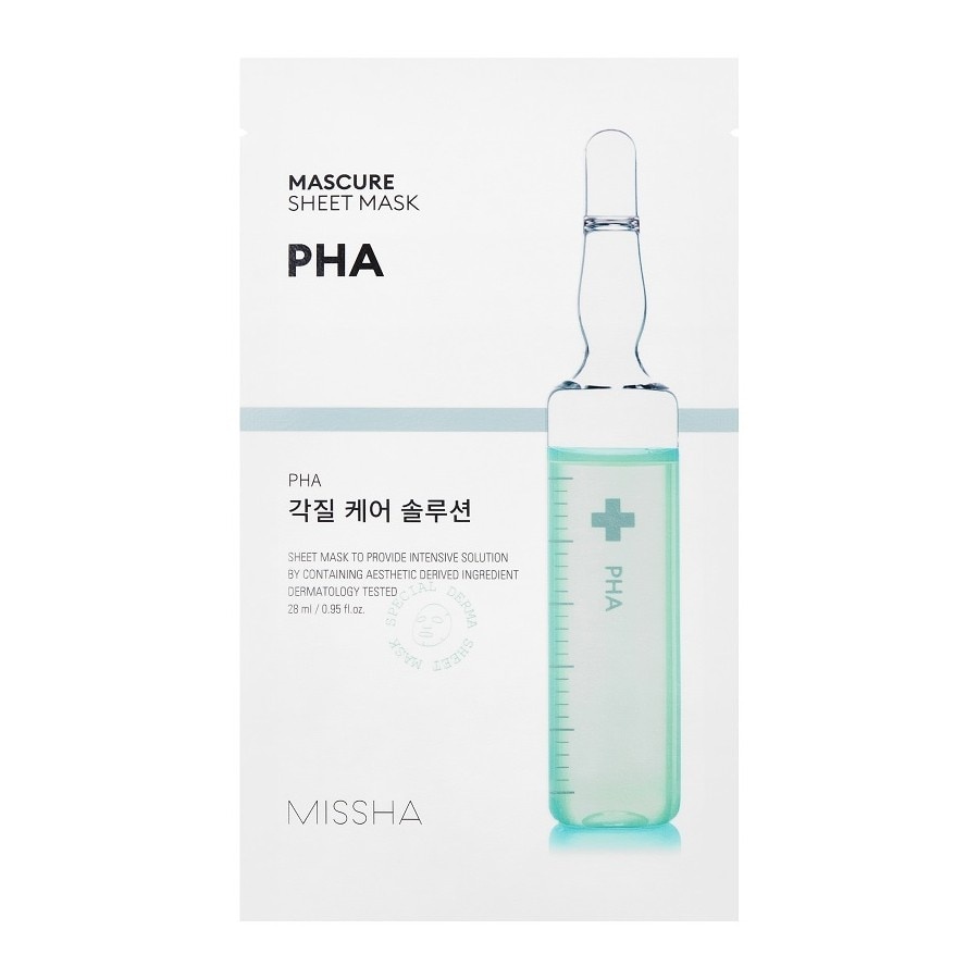MISSHA, Mascure Peeling Solution Sheet Mask (PHA), mască tip folie cu soluție de peeling , 27 ml