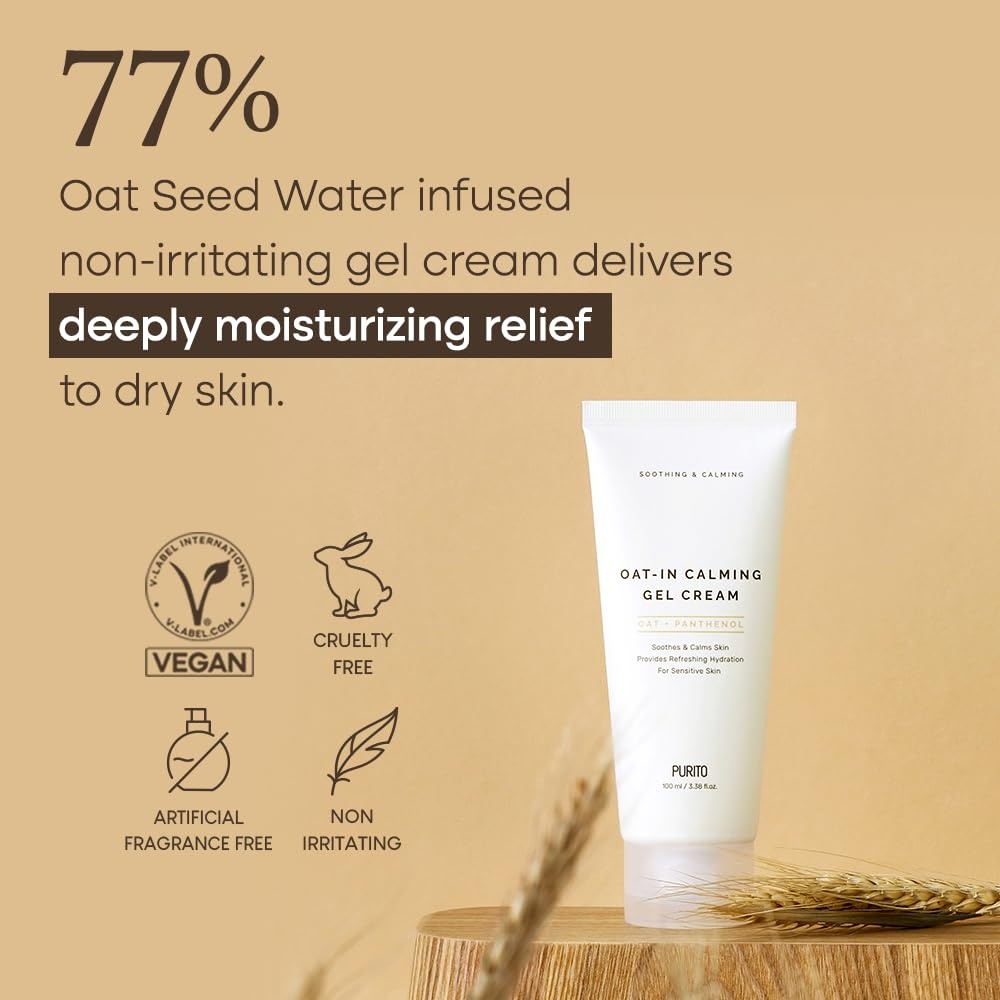 PURITO SEOUL, Oat-in Calming Gel Cream, gel calmant, 100 ml
