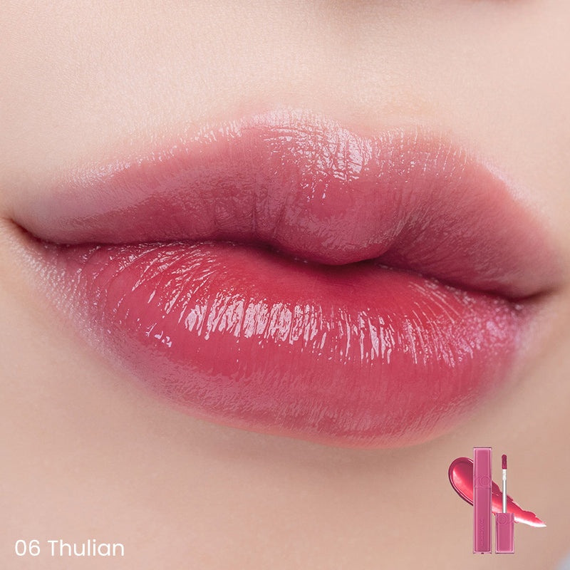 Rom&nd, Dewyful Water Tint - Water Lip Tint - 06 Thulian , gloss de buze pentru volum, 5 g - 1 | YEO