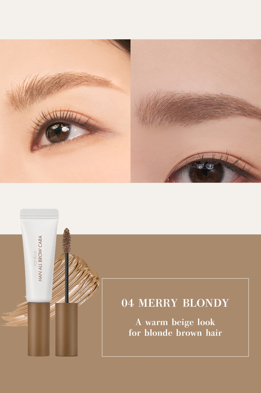 Rom&nd, Han All Brow Cara - Eyebrow Mascara - 04 Merry Blonde, mascare sprâncene , 9 g - 1 | YEO