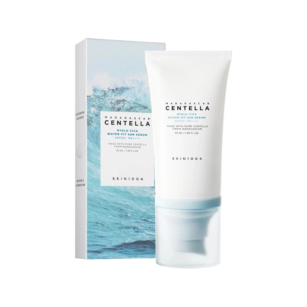 Skin1004, Madagascar Centella Hyalu-Cica Water-FIt Sun Serum Light, crema cu protecție solară, 50 ml - 2 | YEO