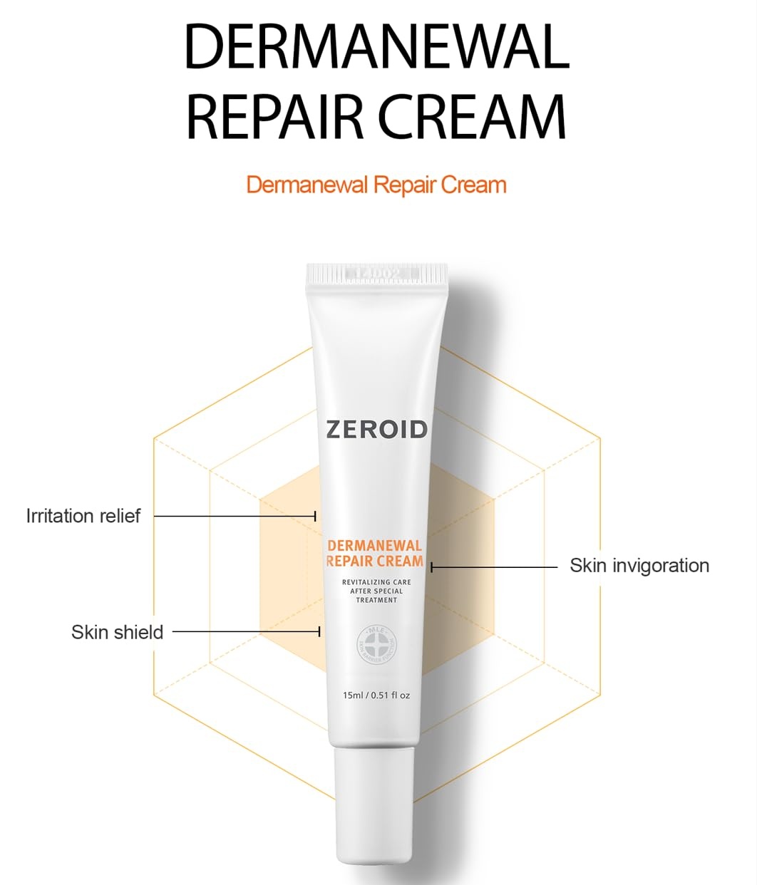ZEROID, Dermanewal Protect Cream, cremă protectoare , 15 ml - 2 | YEO