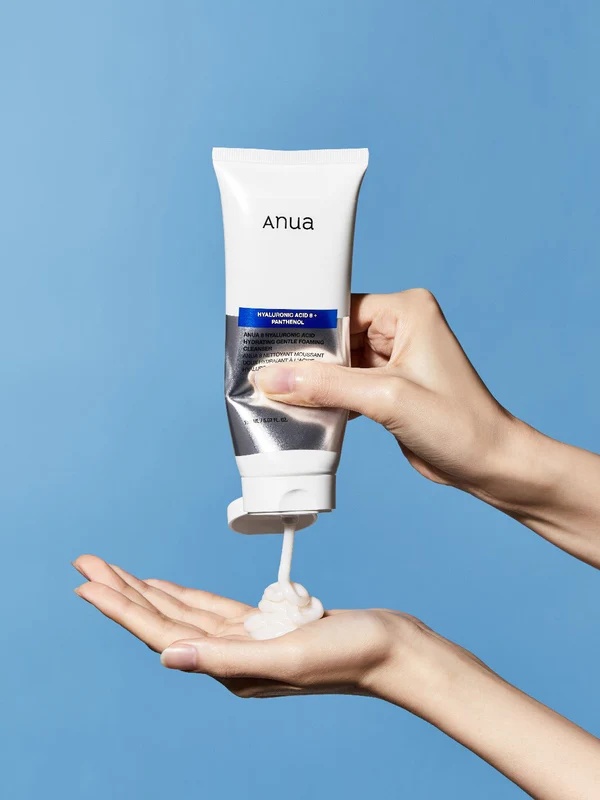 ANUA, 8 Hyaluronic Acid Hydrating Gentle Foaming Cleanser, cleanser hidratant și blând cu 8 tipuri de acid hialuronic, 150 ml - 2 | YEO