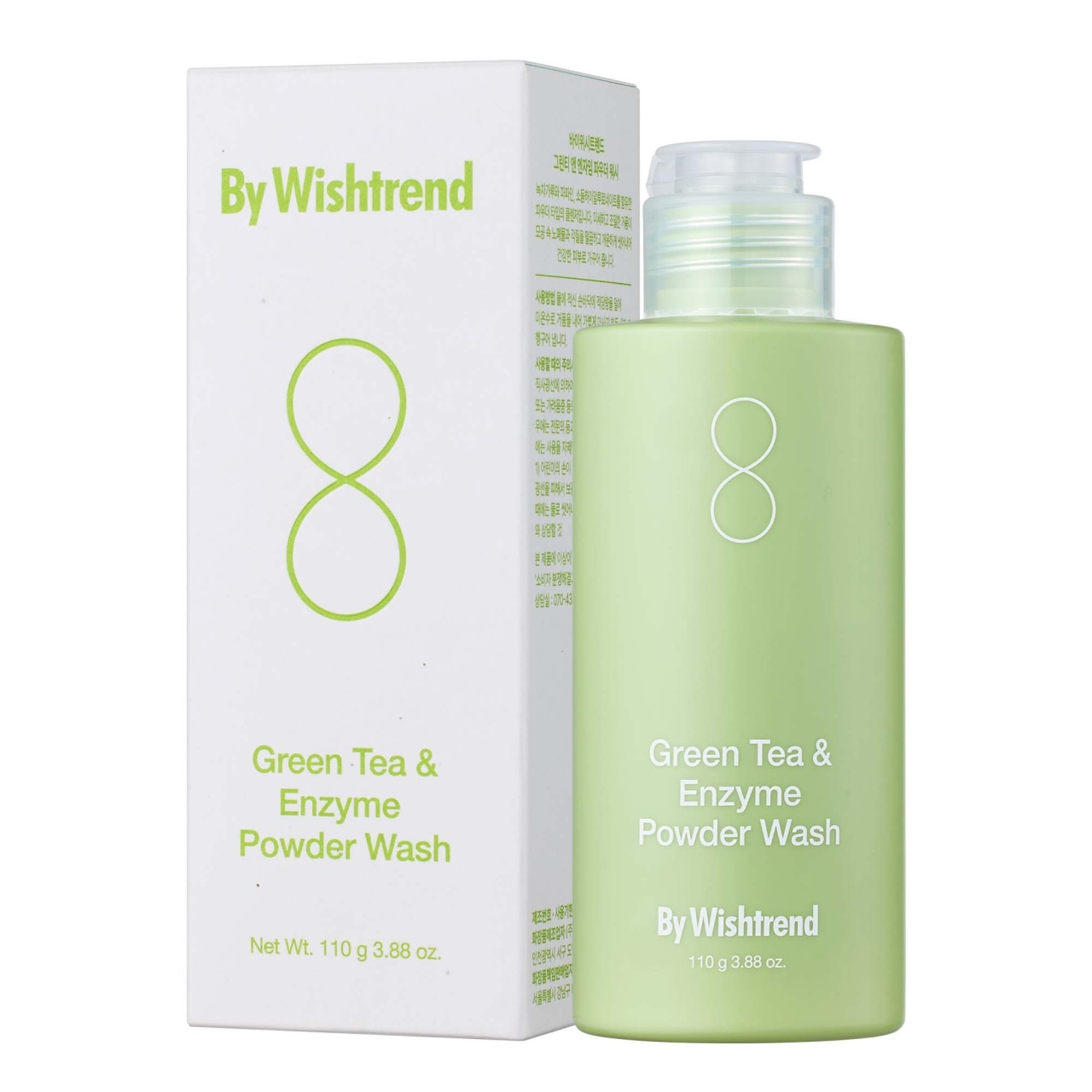 By Wishtrend, Green Tea & Enzyme Powder Wash, pudră de curățare cu ceai verde , 110 g - 1 | YEO