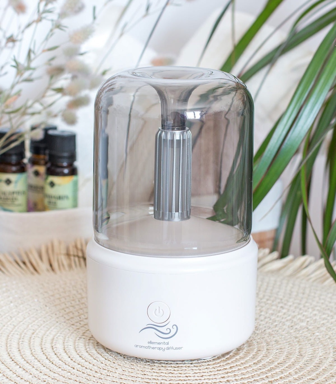 Ellemental, Difuzor de aromaterapie cu ultrasunete, Candlelight alb