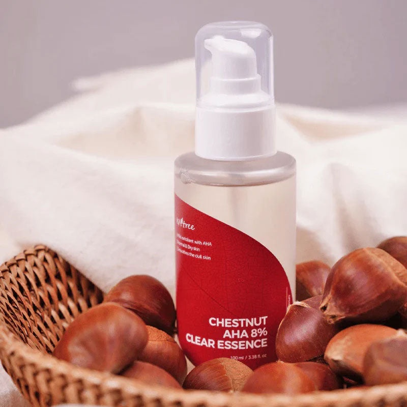 ISNTREE, Chestnut AHA 8% Clear Essence, esență exfoliantă cu castane , 100 ml