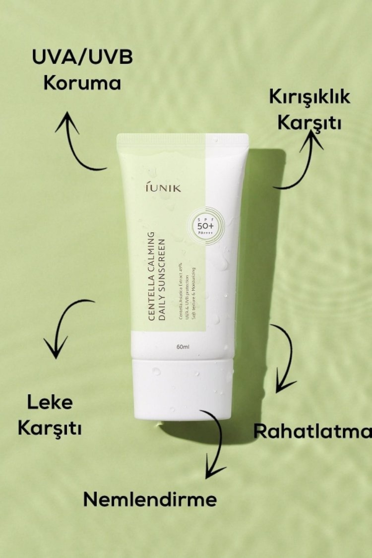 IUNIK, Centella Calming Daily Sunscreen SPF50+ PA++++, cremő cu protecție solară, 60 ml - 2 | YEO