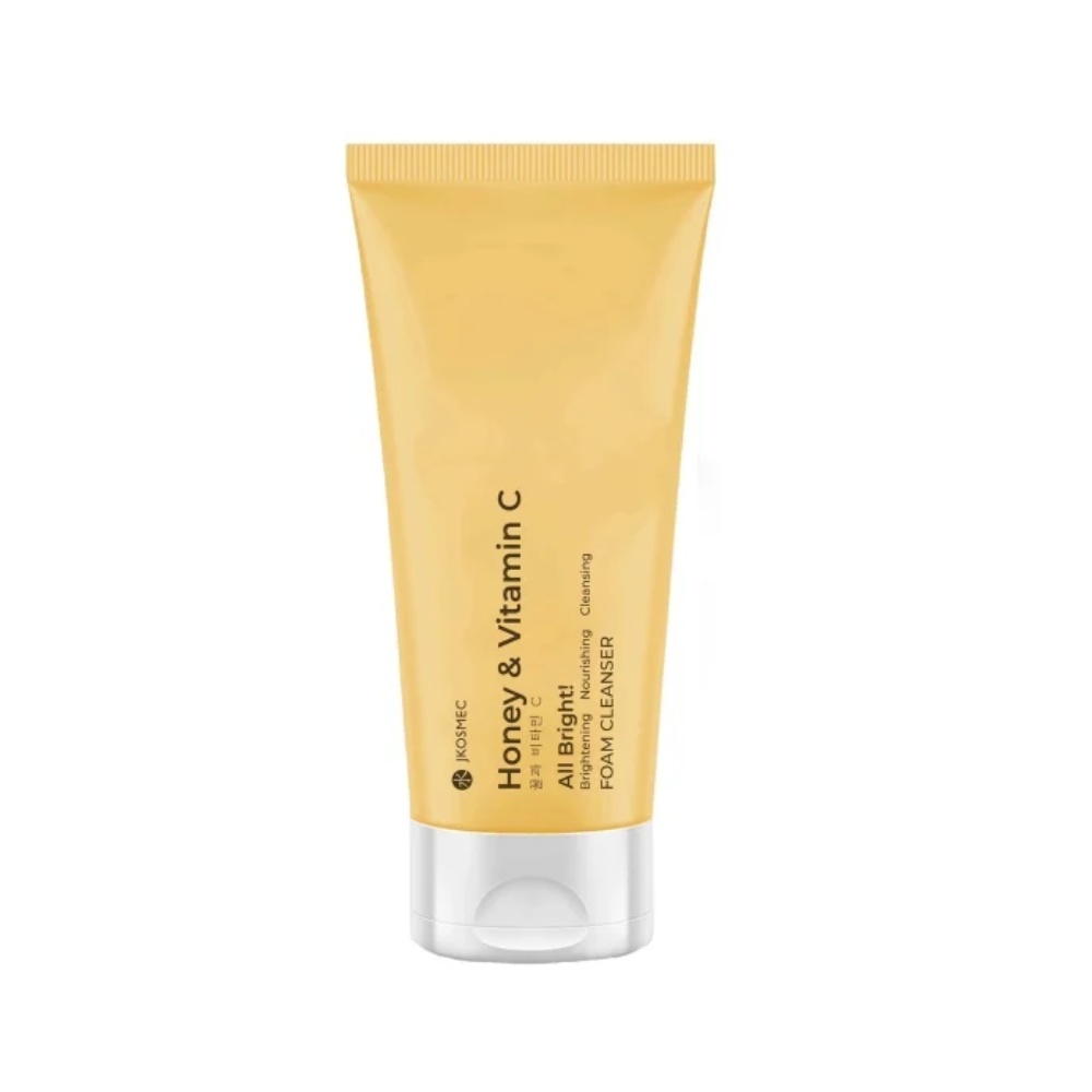 Jkosmec, All Bright Honey And Vitamin C Foam Cleanser, spumă de curățare cu miere și vitamina C, 180 ml