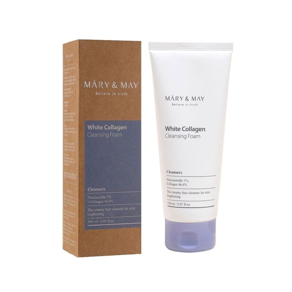 Mary&May, White Collagen Cleansing Foam, spuma de curatare, 150 ml - 1 | YEO