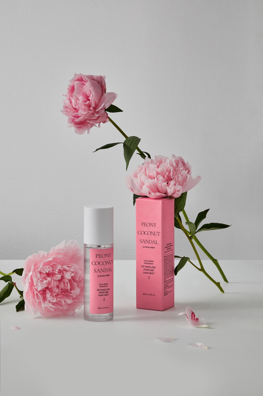 Rated Green, Detangling Perfume Hair Mist 03 (Peony-Coconut-Sandal), spray pentru descurarea părului, 80 ml - 1 | YEO