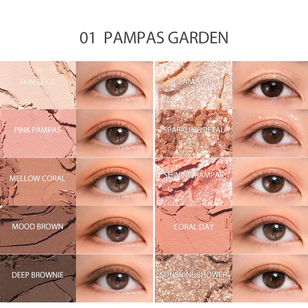 Rom&nd, Better Than Palette - Eye Shadow Palette - 01 Pampas Garden, fard de pleoape , 7.5 g - 1 | YEO